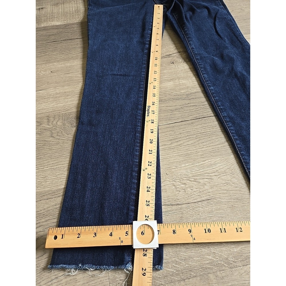 Lauren Ralph Lauren Women's Black Label Fray Hem Denim Jeans Sz 10 Straight Leg - Picture 5 of 8